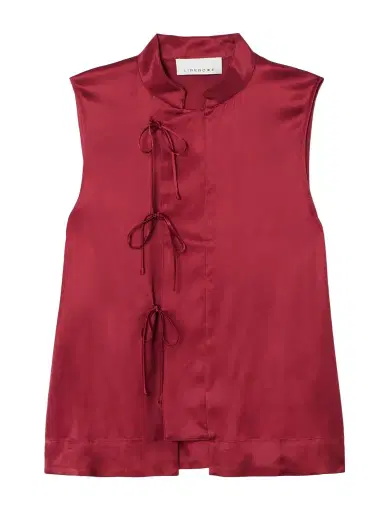 LIBEROWE Florence Tie-detailed Satin Top | Thumbnail 1 LIBEROWE Florence Tie-detailed Satin Top | Thumbnail 1