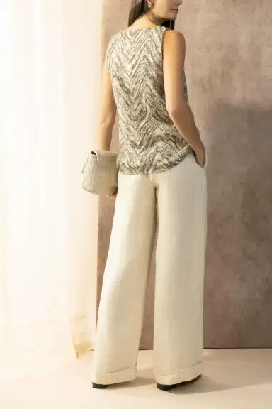 Brunello Cucinelli Chevron Embellished Tank | Thumbnail 4