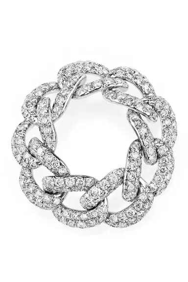 SHAY JEWELRY Diamond Pave Essential Link Ring | Thumbnail 1
