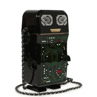 Chanel Pre-owned Chanel Limited Edition Robot Minaudière Bag Black Plexiglass and Crystals Ruthenium Hardware | Thumbnail 2 Chanel Pre-owned Chanel Limited Edition Robot Minaudière Bag Black Plexiglass and Crystals Ruthenium Hardware | Thumbnail 2