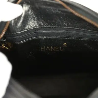 Chanel Vintage Chanel Mini Diagonal Quilted Camera Bag Black Caviar Gold Hardware | Thumbnail 9 Chanel Vintage Chanel Mini Diagonal Quilted Camera Bag Black Caviar Gold Hardware | Thumbnail 9