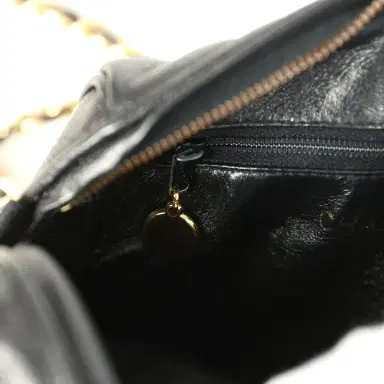 Chanel Vintage Chanel Mini Diagonal Quilted Camera Bag Black Caviar Gold Hardware | Thumbnail 10 Chanel Vintage Chanel Mini Diagonal Quilted Camera Bag Black Caviar Gold Hardware | Thumbnail 10