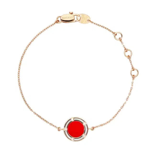 Damiani Damiani D. Side 18K Rose Gold Diamond & Carnelian Chain Bracelet by The Solist