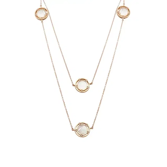 Damiani Damiani D. Side 18K Rose Gold Diamond Station Necklace by The Solist