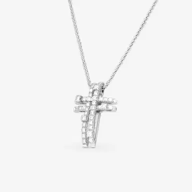 Damiani Damiani 18K White Gold Diamond Cross Pendant Necklace by The Solist | Thumbnail 2 Damiani Damiani 18K White Gold Diamond Cross Pendant Necklace by The Solist | Thumbnail 2