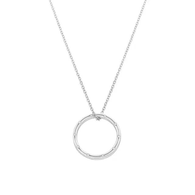 Damiani Damiani D. Side 18K Whıte Gold Diamond Pendant Necklace by The Solist