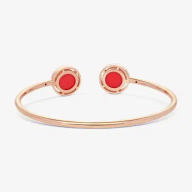 Damiani Damiani D. Side 18K Rose Gold Carnelian & Diamond Cuff Bracelet by The Solist | Thumbnail 3