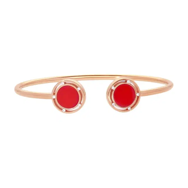 Damiani Damiani D. Side 18K Rose Gold Carnelian & Diamond Cuff Bracelet by The Solist