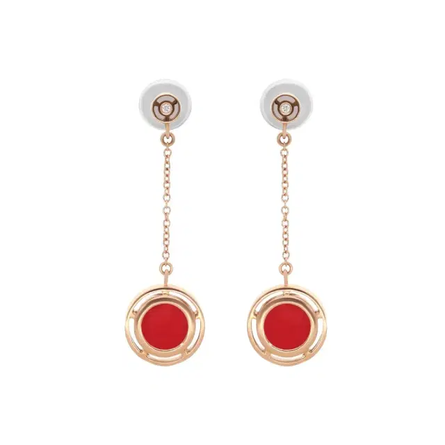 Damiani Damiani D. Side 18K Rose Gold Diamond & Carnelian Drop Earrings by The Solist