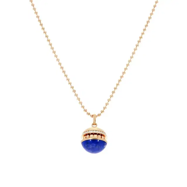 Roberto Coin Roberto Coin Mosaic 18K Rose Gold Blue Lapis & Diamond Pendant Necklace by The Solist