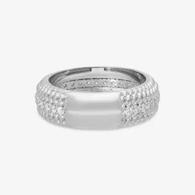 Roberto Coin Roberto Coin Opera 18K White Gold Diamond Band Ring Sz. 8.25 by The Solist | Thumbnail 3