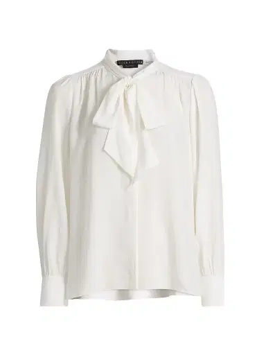 ALICE + OLIVIA Women's Thayer Tieneck Blouse - Off White | Thumbnail 1