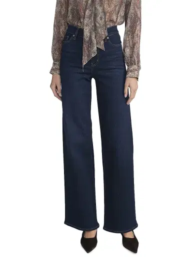 FRAME Women's Le Slim Palazzo Jeans - Fairway | Thumbnail 2