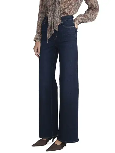 FRAME Women's Le Slim Palazzo Jeans - Fairway | Thumbnail 3