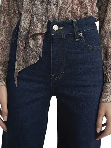 FRAME Women's Le Slim Palazzo Jeans - Fairway | Thumbnail 6