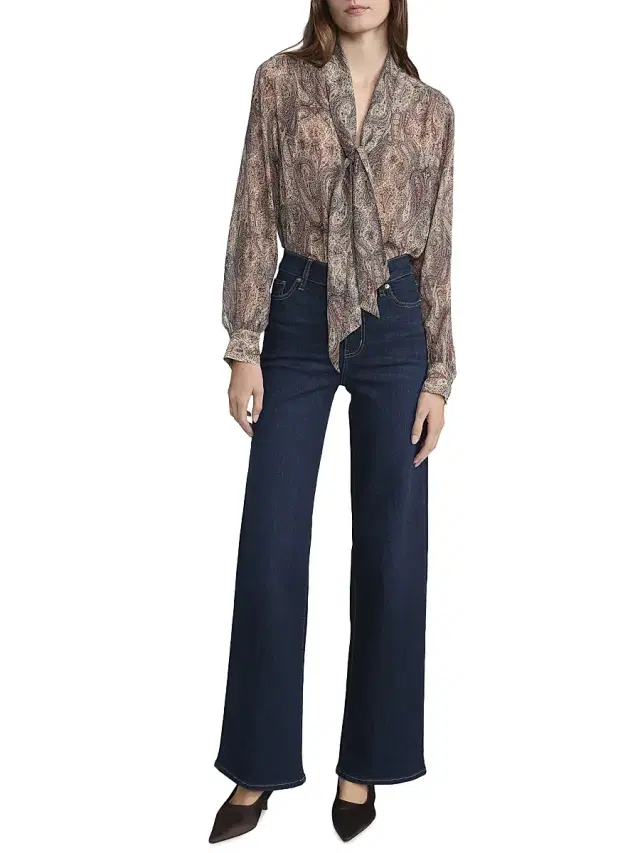 FRAME Women's Le Slim Palazzo Jeans - Fairway