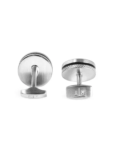 Tateossian Men's Silvertone Yin-Yang Sand Timer Cufflinks | Thumbnail 3