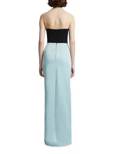 BCBGMAXAZRIA Women's Ana Strapless Gown - Robin Egg Black | Thumbnail 4