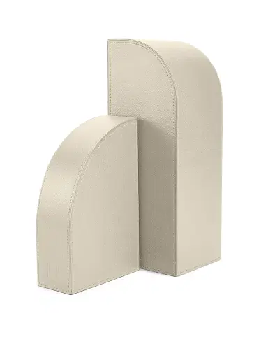 Assouline Library Objects Cubist Left Bookend - Stone | Thumbnail 1 Assouline Library Objects Cubist Left Bookend - Stone | Thumbnail 1