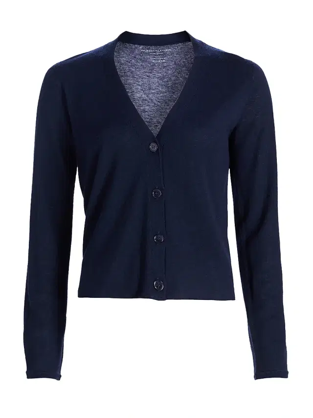 Majestic Filatures Women's Fitted V-Neck Cardigan - Marine