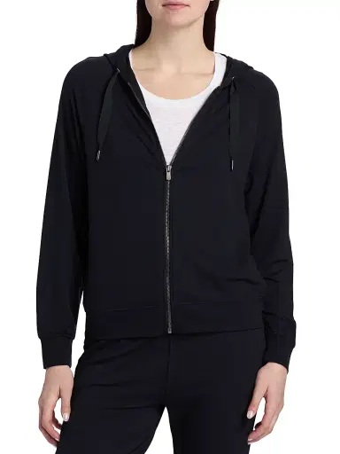 MAJESTIC FILATURES Women's French Terry Zip-Front Hoodie | Thumbnail 3 MAJESTIC FILATURES Women's French Terry Zip-Front Hoodie | Thumbnail 3