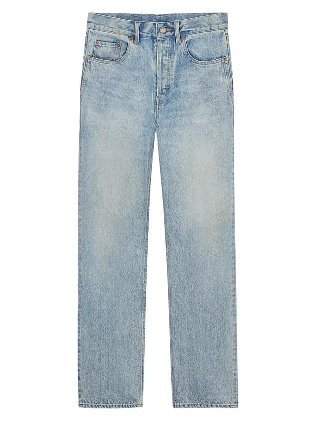 Saint Laurent Men's Loose-Fit Jeans in Beat Denim - South Blue