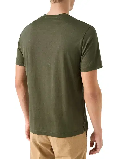 Eton Men's Cotton-Silk Crewneck T-Shirt - Green - Size XXL | Thumbnail 3