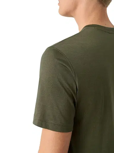 Eton Men's Cotton-Silk Crewneck T-Shirt - Green - Size XXL | Thumbnail 5