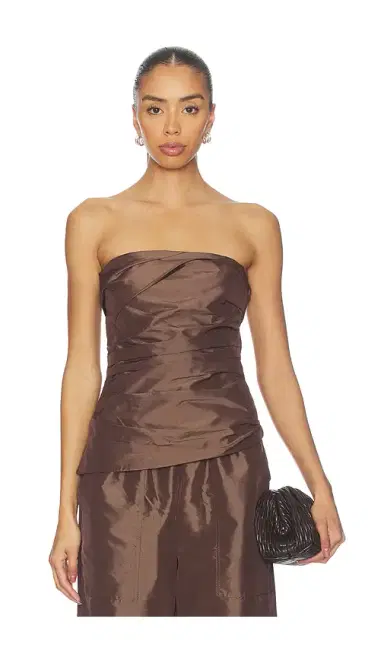 Simkhai Emerson Ruched Bustier Top | Thumbnail 1 Simkhai Emerson Ruched Bustier Top | Thumbnail 1