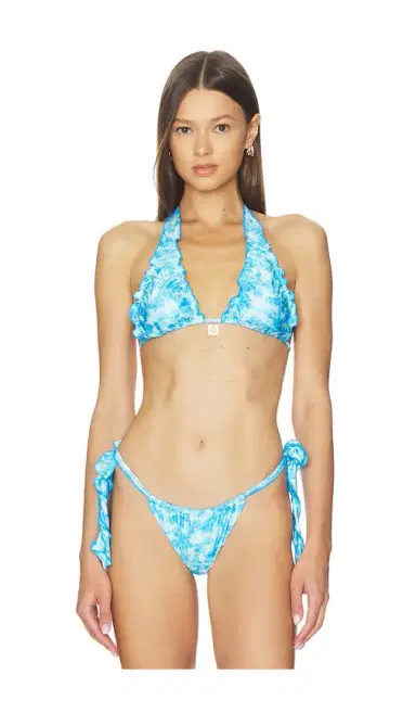 Kulani Kinis Lettuce Edge Halter Bikini Top | Thumbnail 1 Kulani Kinis Lettuce Edge Halter Bikini Top | Thumbnail 1
