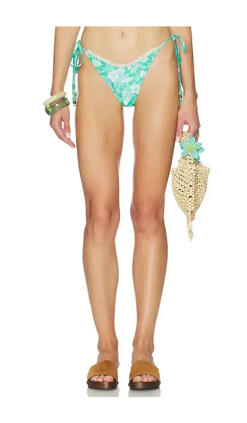 Crochet Dipped Cheeky Tie Bikini Bottom