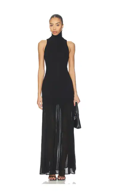 Enza Costa Airy Halter Turtleneck Dress | Thumbnail 1 Enza Costa Airy Halter Turtleneck Dress | Thumbnail 1