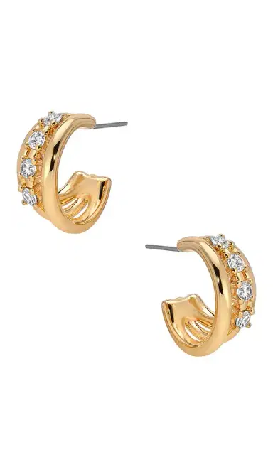 Ettika Mini Gleam Hoop Earrings | Thumbnail 2