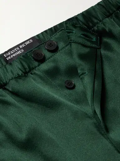 Enfants Riches Déprimés Logo-Embroidered Silk-Satin Pyjama Set - Men | Thumbnail 6