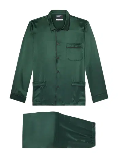 Enfants Riches Déprimés Logo-Embroidered Silk-Satin Pyjama Set - Men | Thumbnail 1