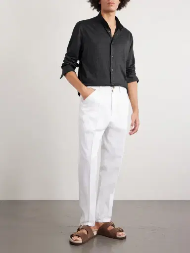 Brunello Cucinelli Linen and Cotton-Blend Shirt - Men | Thumbnail 2 Brunello Cucinelli Linen and Cotton-Blend Shirt - Men | Thumbnail 2