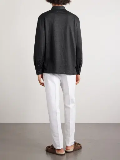 Brunello Cucinelli Linen and Cotton-Blend Shirt - Men | Thumbnail 4 Brunello Cucinelli Linen and Cotton-Blend Shirt - Men | Thumbnail 4
