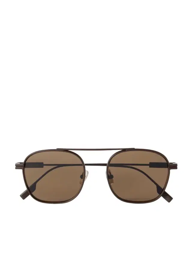 Round-Frame Metal Sunglasses - Men