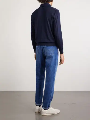 Brunello Cucinelli Silk and Cotton-Blend Polo Shirt - Men | Thumbnail 4 Brunello Cucinelli Silk and Cotton-Blend Polo Shirt - Men | Thumbnail 4