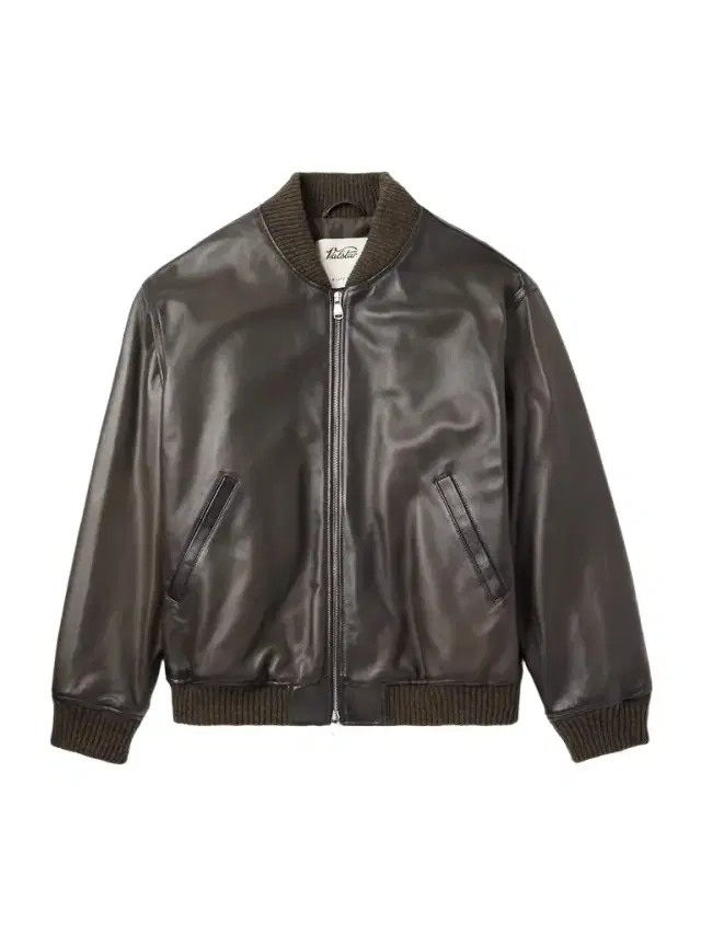 Oversized Leather Bomber Jacket - Men