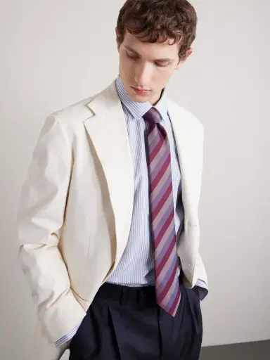 Charvet 8.5cm Striped Silk Tie - Men | Thumbnail 3 Charvet 8.5cm Striped Silk Tie - Men | Thumbnail 3