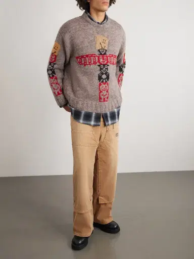 KAPITAL Peckish Totem Pole Intarsia Wool Sweater - Men | Thumbnail 2 KAPITAL Peckish Totem Pole Intarsia Wool Sweater - Men | Thumbnail 2