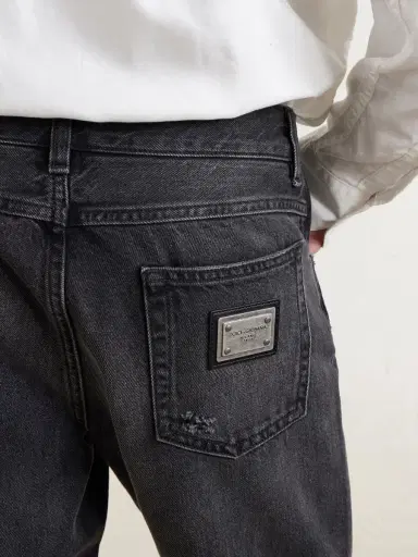 Dolce & Gabbana Straight-Leg Logo-Appliquéd Jeans - Men | Thumbnail 5