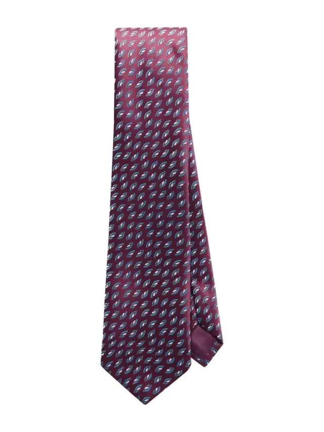 8.5cm Embroidered Silk Tie - Men