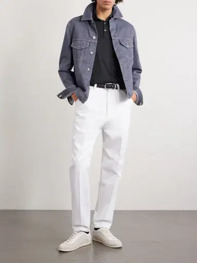 Brunello Cucinelli Slim-Fit Silk and Cotton-Blend Polo Shirt - Men | Thumbnail 2 Brunello Cucinelli Slim-Fit Silk and Cotton-Blend Polo Shirt - Men | Thumbnail 2