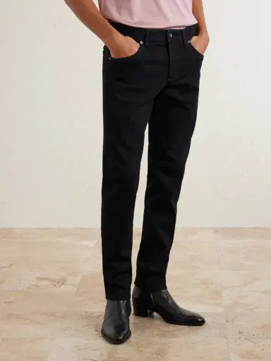 Dolce & Gabbana Slim-Fit Straight-Leg Logo-Appliquéd Jeans - Men | Thumbnail 3