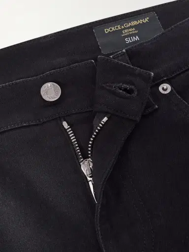 Dolce & Gabbana Slim-Fit Straight-Leg Logo-Appliquéd Jeans - Men | Thumbnail 6