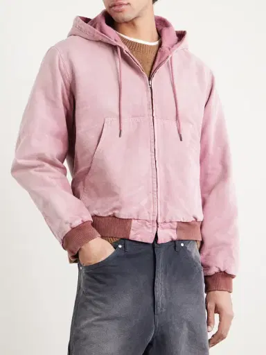 Auralee Garment-Dyed Cotton-Canvas Zip-Up Hooded Jacket - Men | Thumbnail 3