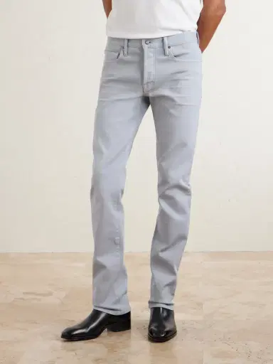 Tom Ford Slim-Fit Straight-Leg Cotton-Blend Trousers - Men | Thumbnail 3