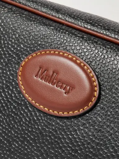 Mulberry Leather-Trimmed BioVeg Scotchgrain Wash Bag - Men | Thumbnail 3 Mulberry Leather-Trimmed BioVeg Scotchgrain Wash Bag - Men | Thumbnail 3